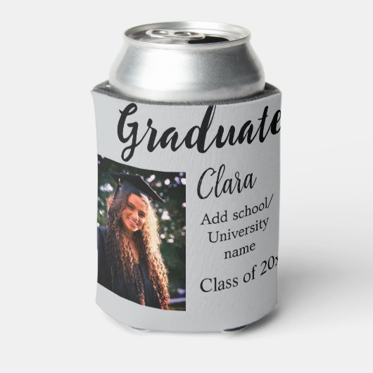 Afstuderen voegt naamklasse van 20xx congrats toe  blikjeskoeler (Blikje Achterkant)