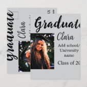 Afstuderen voegt naamklasse van 20xx congrats toe briefkaart (Voorkant / Achterkant)