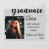 Afstuderen voegt naamklasse van 20xx congrats toe briefkaart (Achterkant)