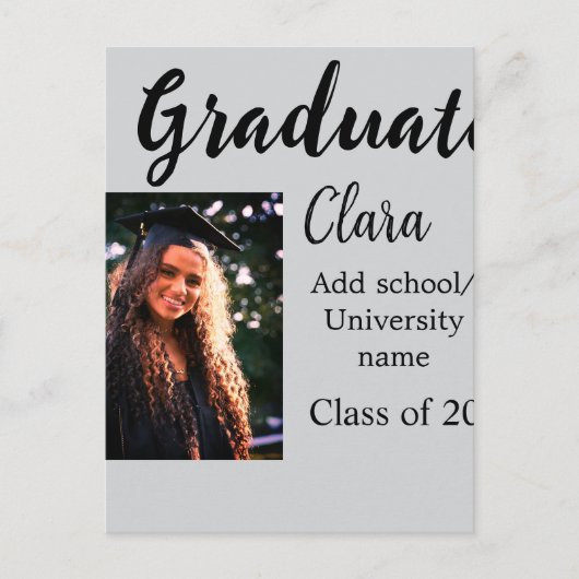 Afstuderen voegt naamklasse van 20xx congrats toe briefkaart (Voorkant)