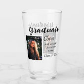 Afstuderen voegt naamklasse van 20xx congrats toe glas (Achterkant)
