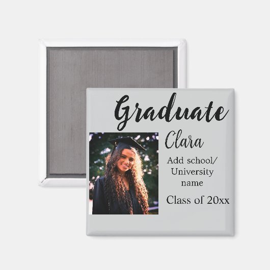Afstuderen voegt naamklasse van 20xx congrats toe magneet (Voorkant / Achterkant)