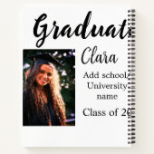 Afstuderen voegt naamklasse van 20xx congrats toe notitieboek (Achterkant)