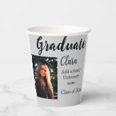 Afstuderen voegt naamklasse van 20xx congrats toe  papieren bekers (Achterkant)