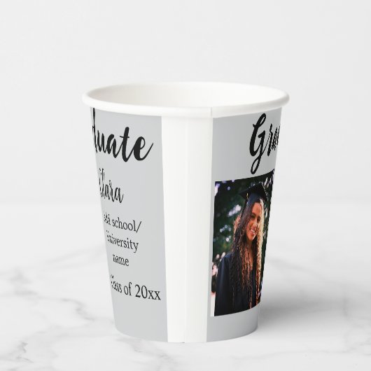 Afstuderen voegt naamklasse van 20xx congrats toe papieren bekers (Rechts)