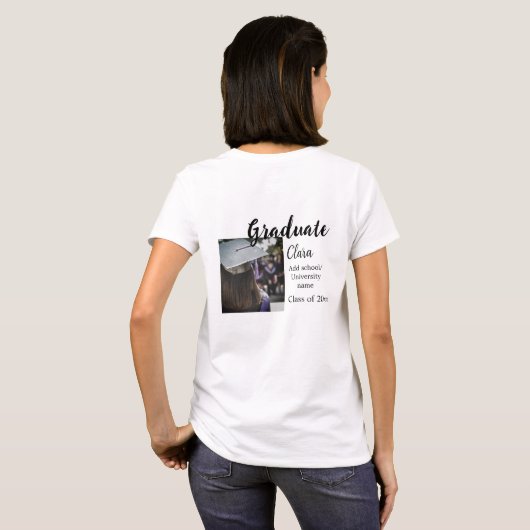 Afstuderen voegt naamklasse van 20xx congrats toe t-shirt (Achterkant volledig)