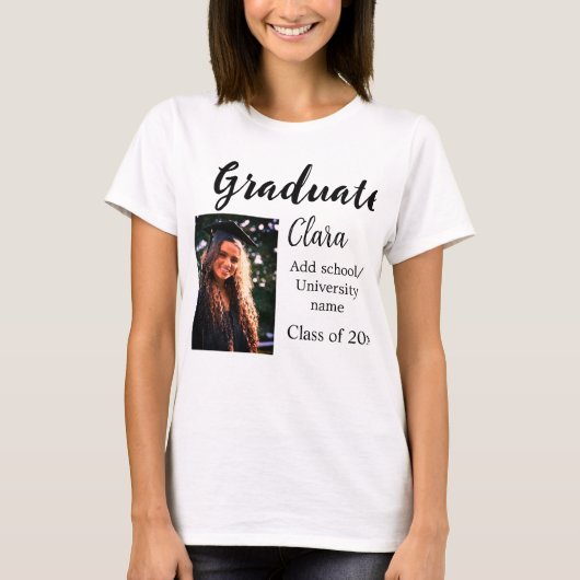 Afstuderen voegt naamklasse van 20xx congrats toe  t-shirt (Voorkant)