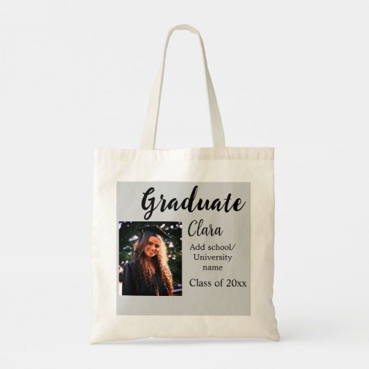 Afstuderen voegt naamklasse van 20xx congrats toe tote bag (Achterkant)