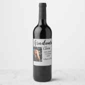 Afstuderen voegt naamklasse van 20xx congrats toe wijn etiket (Voorkant)