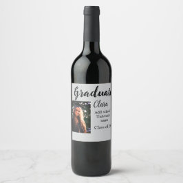 Afstuderen voegt naamklasse van 20xx congrats toe wijn etiket