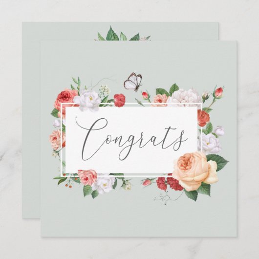 Afstuderen voegt zacht perzik en groene flora toe (Voorkant / Achterkant)