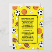 Afstuderen Voetbal Basketball Football Geel Kaart (Achterkant)