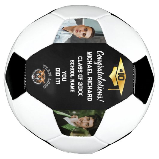 Afstuderen Voetbal Custom Foto & Naam Keepsake (Gedraaid)
