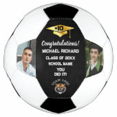 Afstuderen Voetbal Custom Foto & Naam Keepsake (Voorkant)