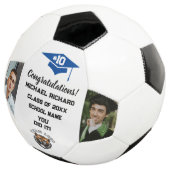 Afstuderen Voetbal Custom Foto & Naam Keepsake (Drie kwart)