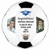 Afstuderen Voetbal Custom Foto & Naam Keepsake (Voorkant)