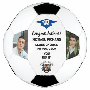 Afstuderen Voetbal Custom Foto & Naam Keepsake