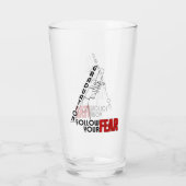 Afstuderen: Volg je angst.w Glas (Achterkant)