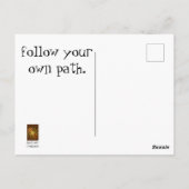 Afstuderen Volg je eigen pad woestijnwandeling Briefkaart (Achterkant)