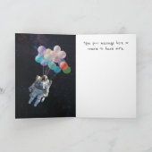 Afstuderen voor astronautenstars en ruimteballonne kaart (Binnen)