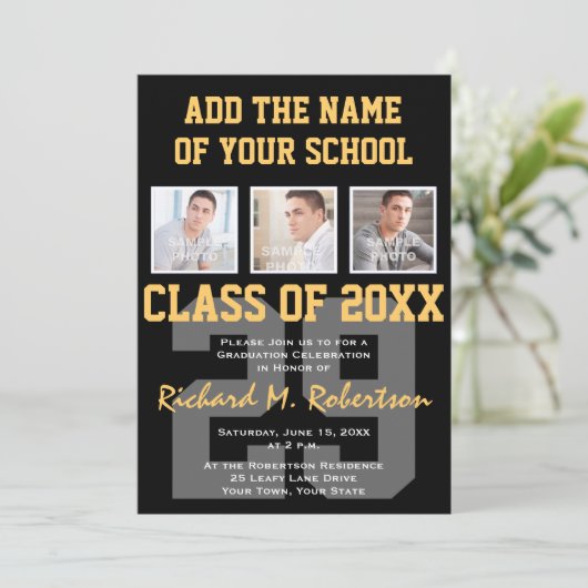 Afstuderen voor Athlete Team Colors Kaart (Staand voorkant)