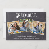 Afstuderen voor bijtende fotocollage-karton aankondiging (Voorkant)
