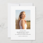 Afstuderen voor budgetkalligrafie Fotouitnodiging Kaart (Achterkant)