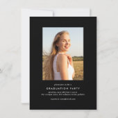 Afstuderen voor budgetkalligrafie Fotouitnodiging Kaart (Achterkant)