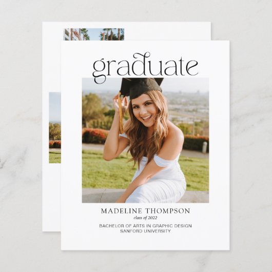 Afstuderen voor budgetminimalistisch lesfotocollag (Voorkant / Achterkant)