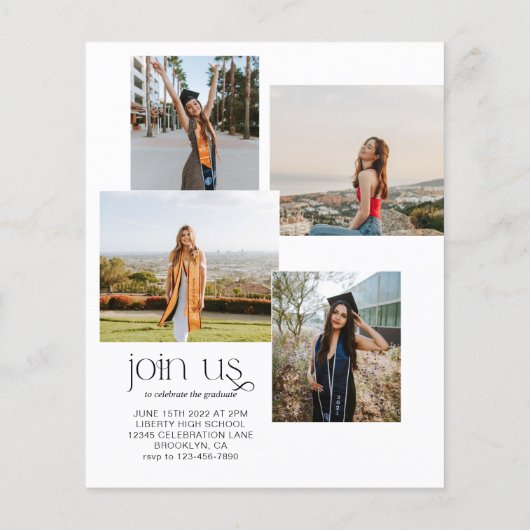 Afstuderen voor budgetminimalistisch lesfotocollag (Achterkant)