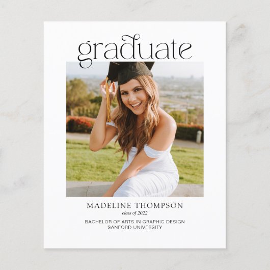 Afstuderen voor budgetminimalistisch lesfotocollag (Voorkant)