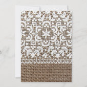 Afstuderen voor Burlap- en Lace-foto's Kaart (Achterkant)