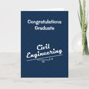 Afstuderen voor civiele ingenieur bedankkaart