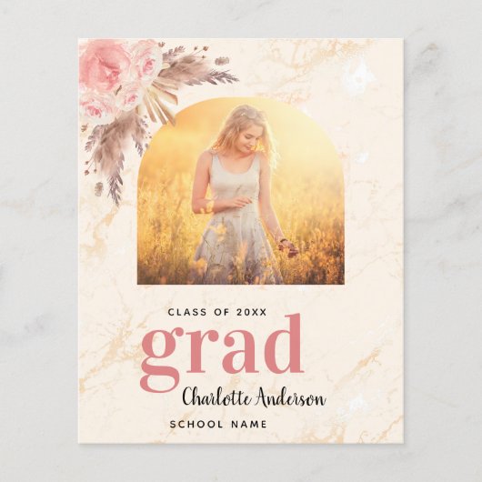 Afstuderen voor de begrotingspampagnes blush dank (Voorkant)