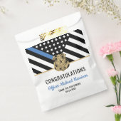 Afstuderen voor de blauwe lijn van de politieacade bedankzakje (Gezegeld)