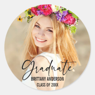 Afstuderen voor de kalligrafie van de moderne pen ronde sticker