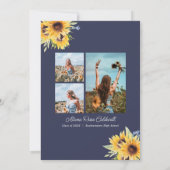 Afstuderen voor de zeemacht en de geelzonnebloem kaart (Achterkant)