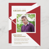 Afstuderen voor driehoeken van het Geometrische ro Aankondiging (Voorkant / Achterkant)