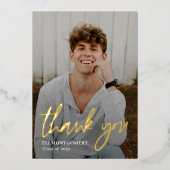 Afstuderen voor echte Folie in gebilderd woord - H Uitnodiging (Voorkant)