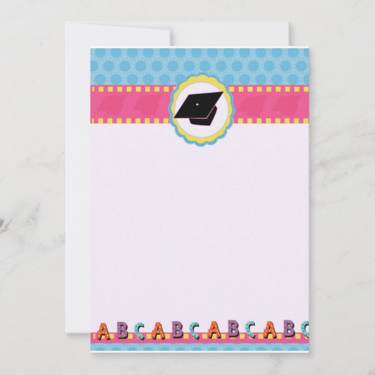 Afstuderen voor flitsende Stippen Notitiekaartje (Voorkant)
