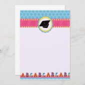 Afstuderen voor flitsende Stippen Notitiekaartje (Voorkant / Achterkant)