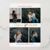 Afstuderen voor Folie van geraffineerde collage ED Folie Uitnodiging (Voorkant)