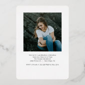 Afstuderen voor Folie van geraffineerde collage ED Uitnodiging (Achterkant)