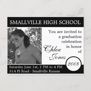  Afstuderen voor foto's/kleuren - Bijgewerkt Uitnodiging Briefkaart