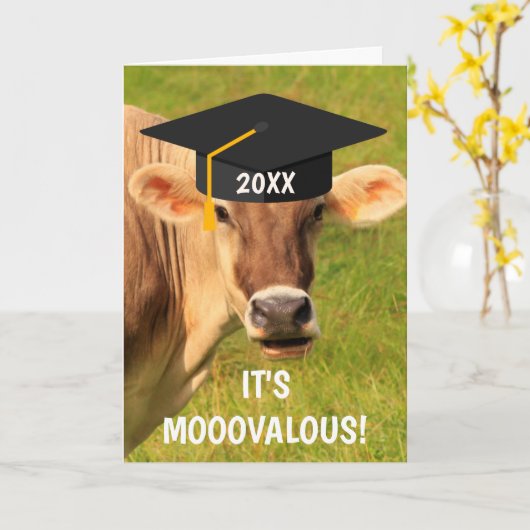 Afstuderen voor Gekke Koe Kaart (Gele Bloem)