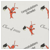 Afstuderen voor gepersonaliseerde Cute Crawfish Stof (Close Up)