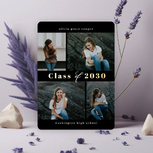 Afstuderen voor geraffineerde Folie voor collage E Folie Uitnodiging