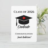 Afstuderen voor geregistreerde verpleegkundige kaart (Staand voorkant)