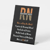 AFSTUDEREN voor geregistreerde zenuwslopper Typogr Reclamebord Met Voetstuk (Voorkant)