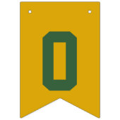 Afstuderen voor groene en gouden schoolkleuren vlaggetjes (Derde vlag)